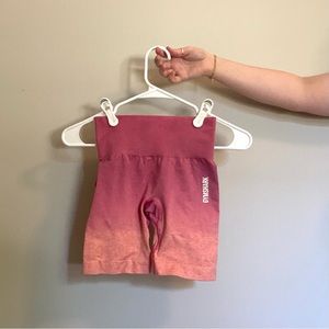 GYMSHARK Pink and Orange Bike Shorts XS Workout Pants